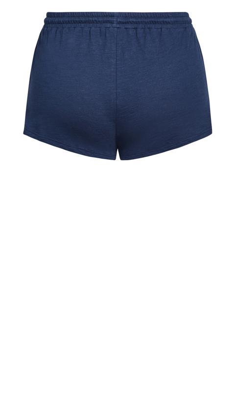 Plus Size Simple Day Short Navy Blue 6