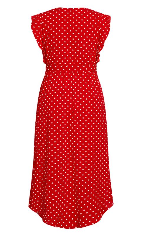Red Love Polka Dot Maxi Dress 4