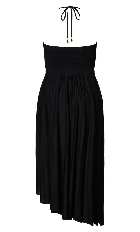 Plus Size Plait Detail Maxi Dress Black  4