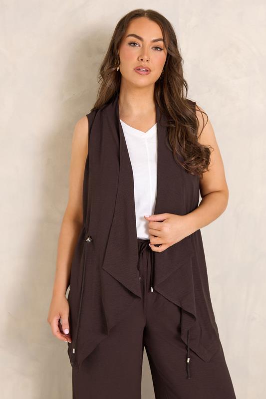 EVANS Curve Brown Waterfall Waistcoat
