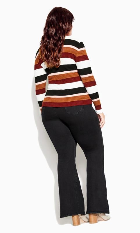 Ribbed Stripe Red Sweater 7
