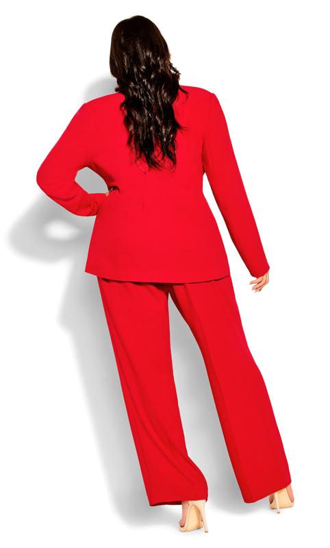 Elegance Red Burgundy Waist Tied Suit Jacket 5