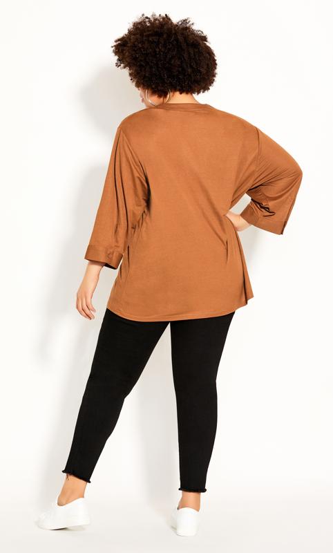 Evans Ginger Long Sleeve Longline Top 3