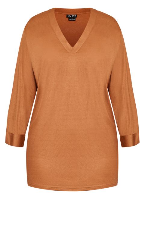 Evans Ginger Long Sleeve Longline Top 4