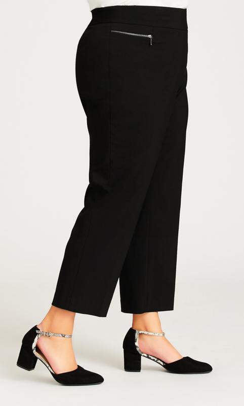 Evans Black Cropped Trousers 5