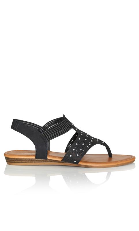 Kimber Black Wide Fit Sandal 2