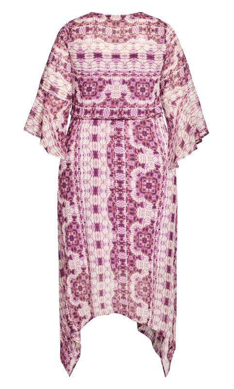 Hanky Hem Print Dress Lilac Print 5