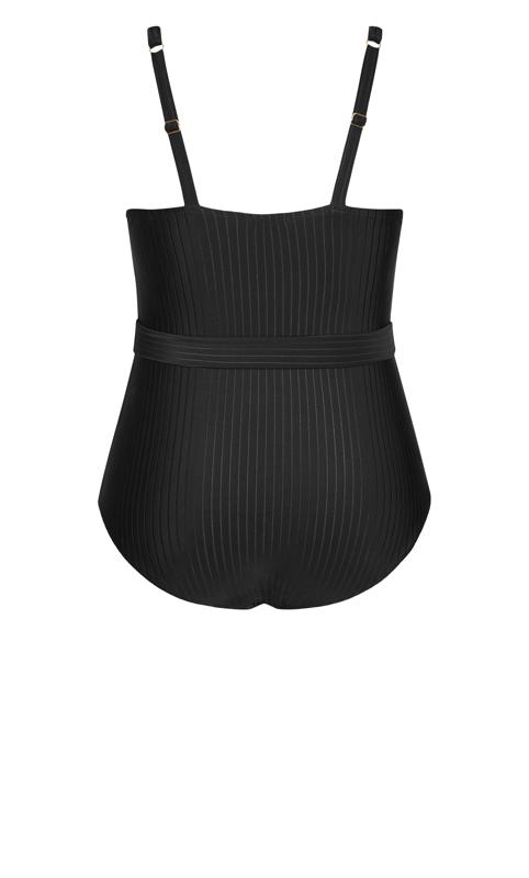 CCX Black Plunge Belted Swimsuit 4