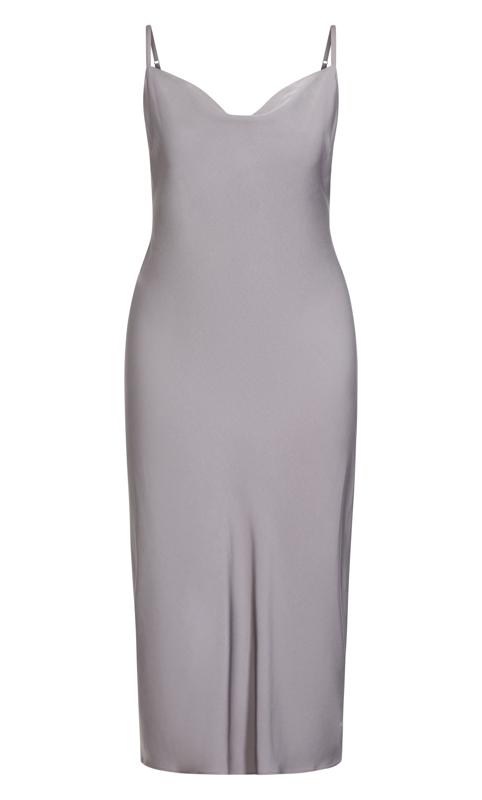 Shimmer Slip Platinum Midi Dress 5