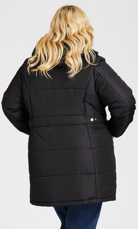 Vestie Black Hooded Puffer Coat 4
