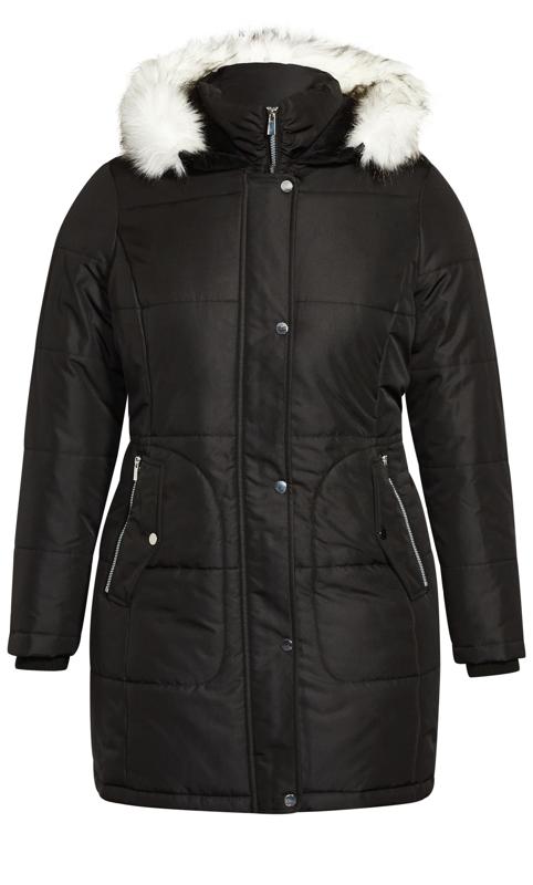 Vestie Black Hooded Puffer Coat 5