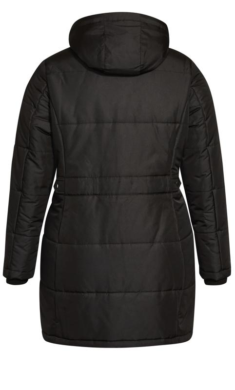 Vestie Black Hooded Puffer Coat 8