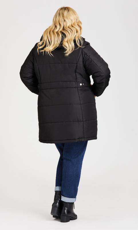 Vestie Black Hooded Puffer Coat 9