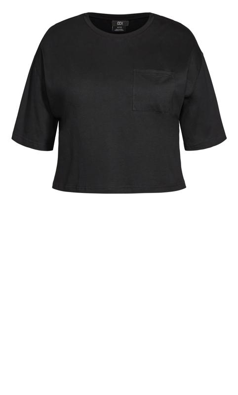 Evans Black Front Pocket Detail T-Shirt 6