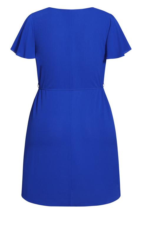 Evans Blue Zip Front Mini Dress 5