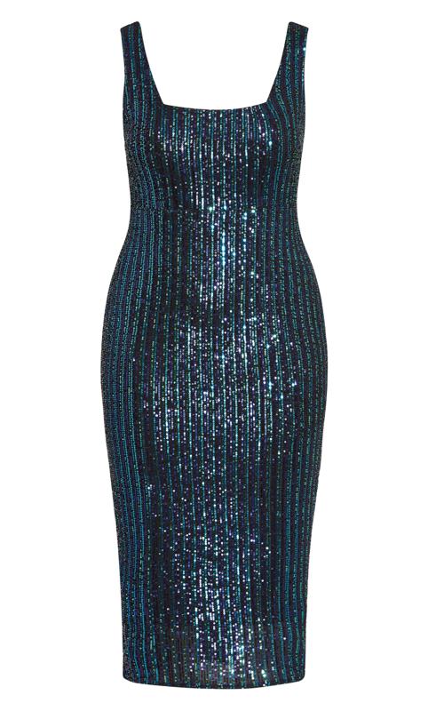 Sexy Sequin Royal Blue Midi Dress 4