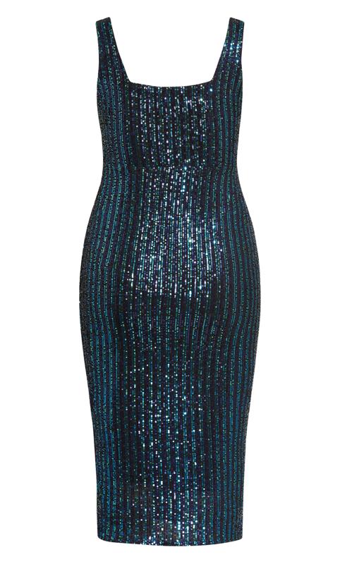 Sexy Sequin Royal Blue Midi Dress 5