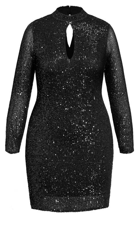 Glowing Black Sequin Party Dress 6