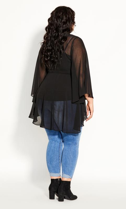 Black Chiffon Fleetwood Tunic Top 3