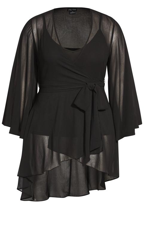 Black Chiffon Fleetwood Tunic Top 4