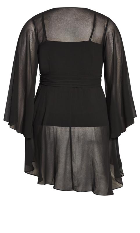 Black Chiffon Fleetwood Tunic Top 5