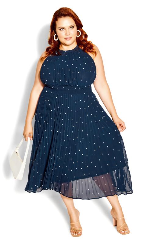 Plus size navy evening dress, Made in South Africa