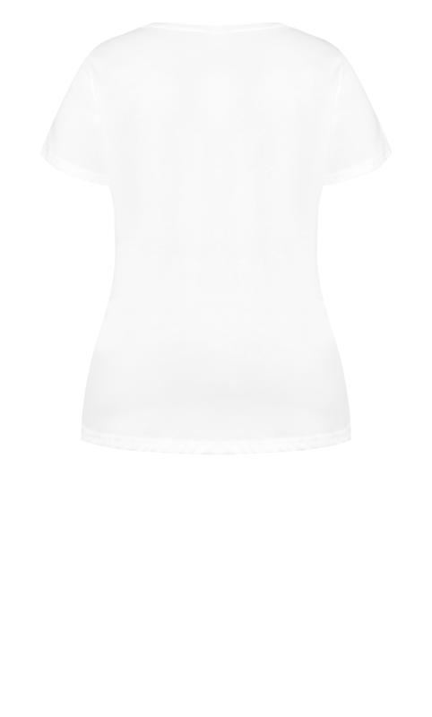 Evans White 'Collezione' Slogan T-Shirt 5