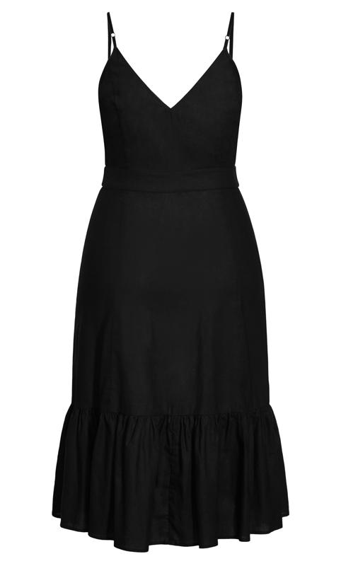 Evans Black Wrap Maxi Dress 10