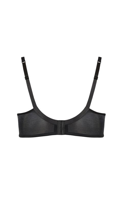 Basic Balconette Bra Black Contouring Concealed Underwire Mesh Stretch Supportive 4