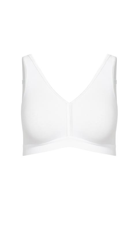 Non wired bra in white - Essential Cotton