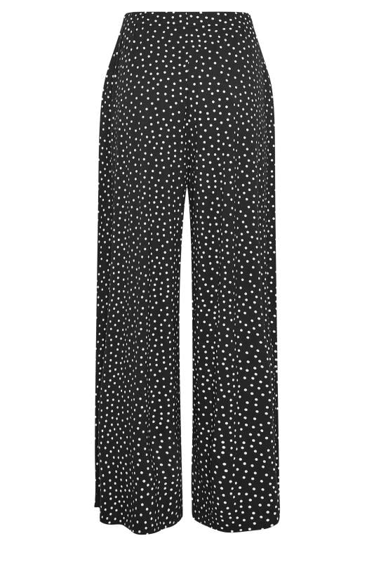 LTS Tall Black & White Spot Print Extra Wide Leg Culottes | Long Tall Sally  6