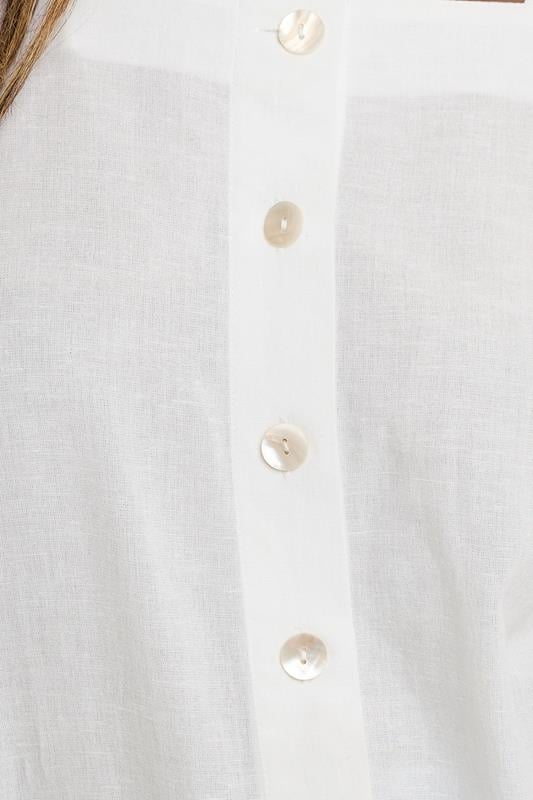 YOURS Plus Size White Square Neck Vest Top | Yours Clothing 4