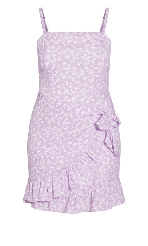 Floating Daisy Mini Lilac Print Dress 5