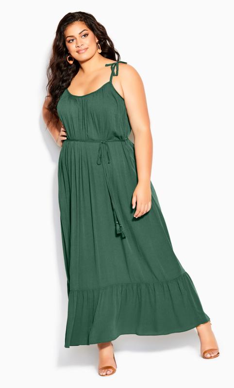 Plus Size  Evans Green Sleeveless Maxi Dress