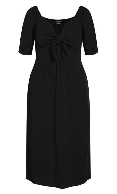 Plus Size Black Sweetheart Neckline Tie Summer Resort Wear Villa Capri Maxi Dress 6