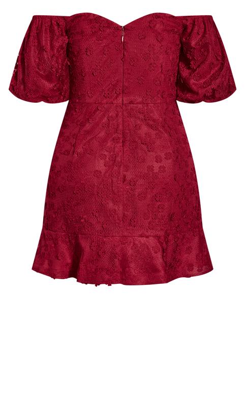 Festive Detail Love Red Puff Sleeve Sweetheart Mini Dress 4
