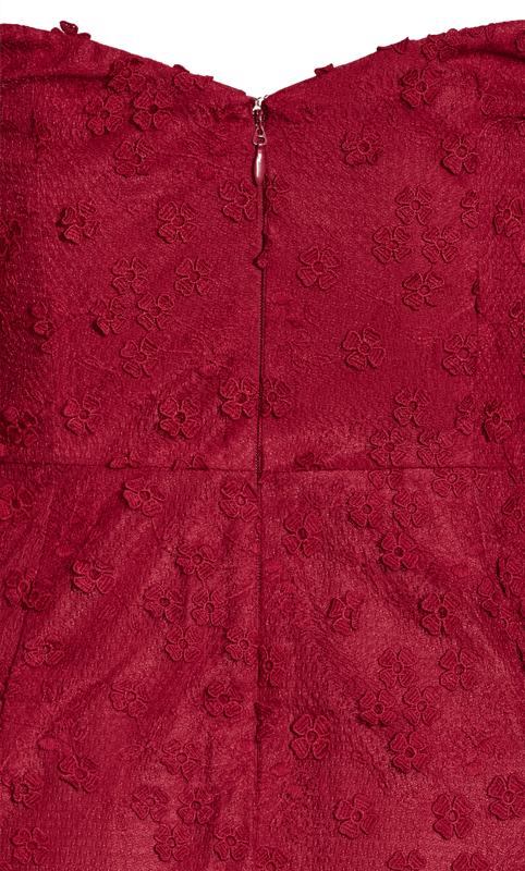 Festive Detail Love Red Puff Sleeve Sweetheart Mini Dress 5