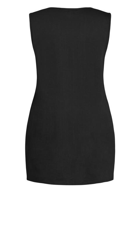 Plus Size Black Sleeveless Raw Attitude Dress 5