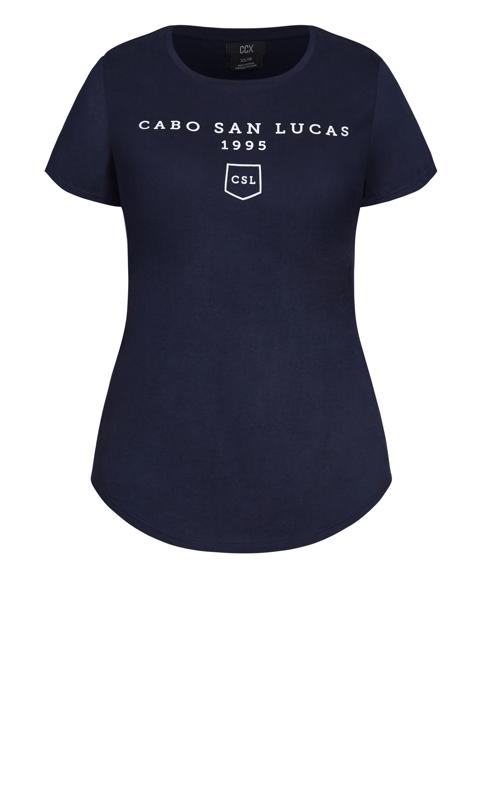 Evans Navy Blue 'San Lucas' Print T-Shirt 4