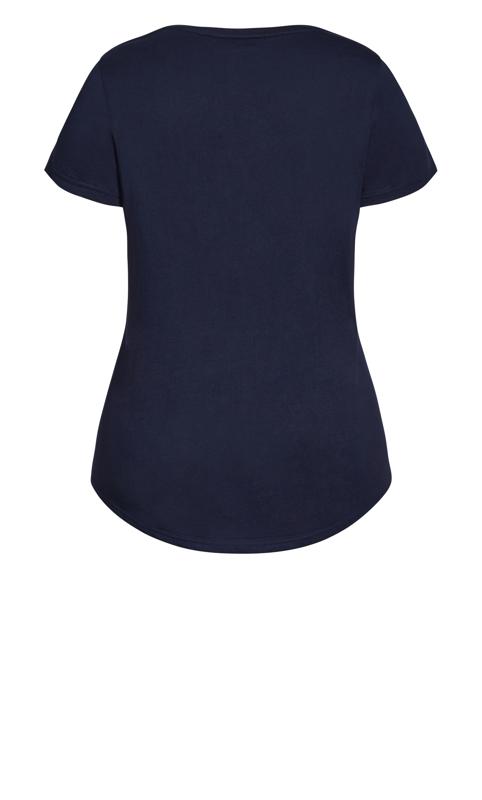 Evans Navy Blue 'San Lucas' Print T-Shirt 5