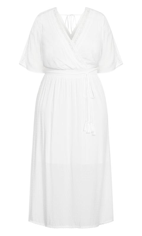 Sweet Embroidered Maxi Dress White Ivory 4