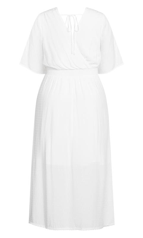 Sweet Embroidered Maxi Dress White Ivory 5