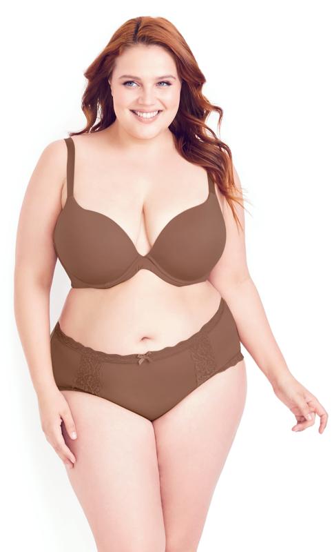 Avenue Plus Size Cotton Comfort NW in Natural, Size 38