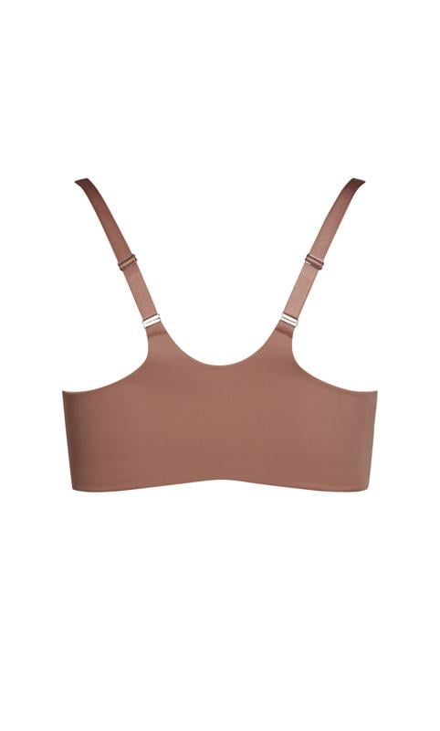 Hips & Curves Brown Front Fastening T-Shirt Bra 4