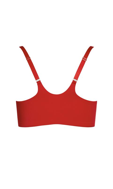 Evans Red Front Close T-Shirt Bra 4
