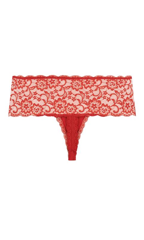 Hips & Curves Red Cotton Thong 4