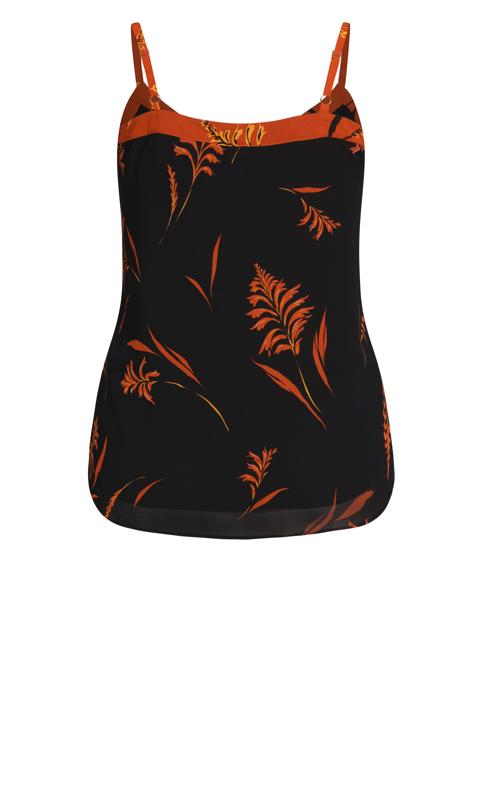 Evans Black & Orange Floral Cami Vest Top 6