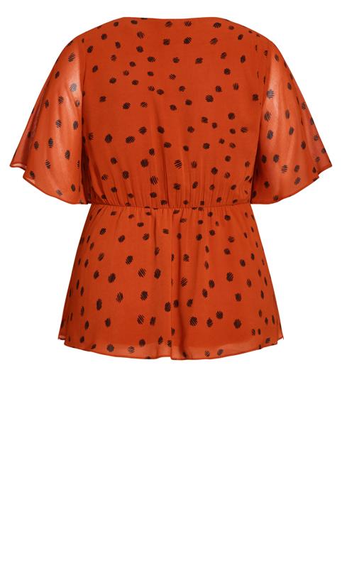 Orange Kimono Spot Top 6