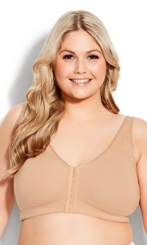 FRONT CLOSURE NON-WIRED Sleep, Plus Size BRA UK Size 34,36,38,40,42,44 A74  EUR 9,29 - PicClick IT