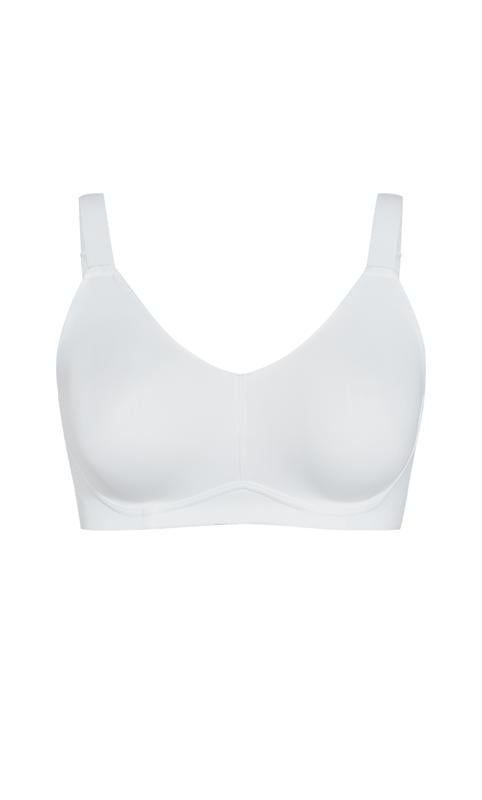 Wire Free Back Smoothing Full Coverage White Bra  3